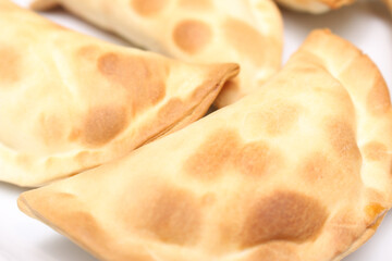 set of pastel ready for the meal. baked pastel. baked pastel texture.