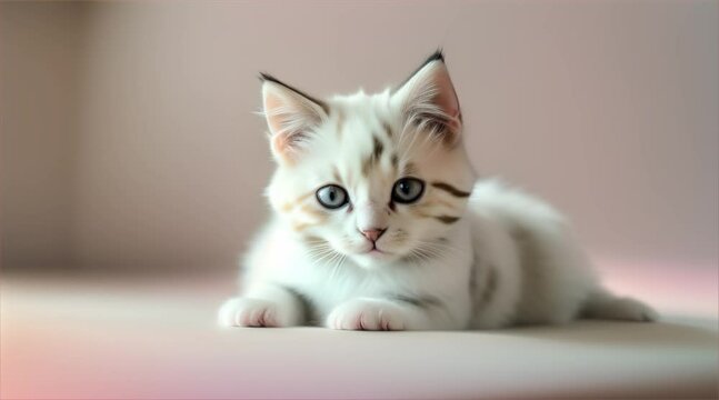 small cute kitten close up,domestic animal.