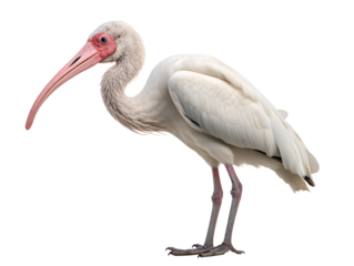 a white bird with long beak