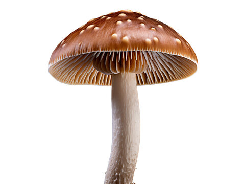 a mushroom with a white stem