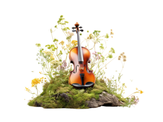 a small island with trees and a waterfall