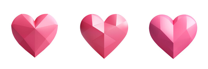 Naklejka na ściany i meble Soft Tender Pink Hearts on St Valentine's Day