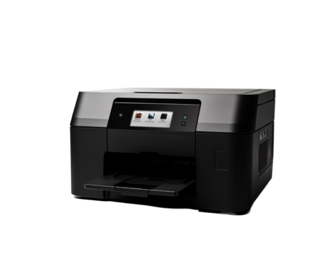 a white printer with a screen