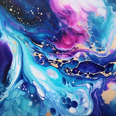 Mesmerizing Universe - A Cosmic Dance of Colors in Epoxy Art