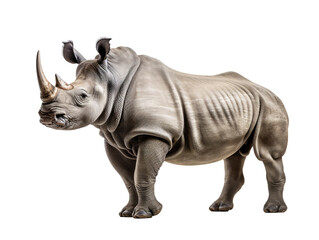 Obraz premium a rhinoceros with a white background