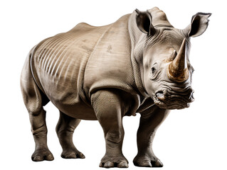 Obraz premium a rhinoceros with a white background