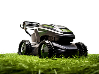 Fototapeta na wymiar a lawnmower with wheels