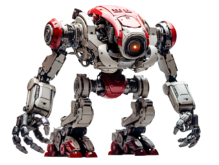 a yellow and silver robot