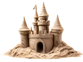 a sand castle on a hill