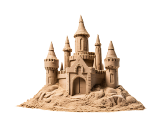 a sand castle on a hill