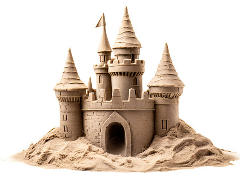 a sand castle on a hill