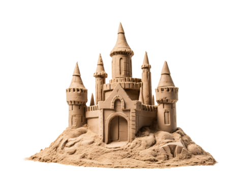 a sand castle on a hill