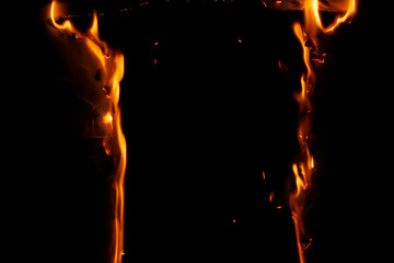 burning paper, glowing edge of paper