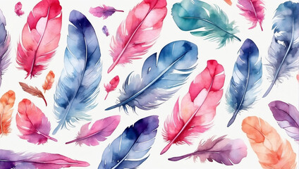 feathers background red and blue feathers abstract background red and blue watercolor 