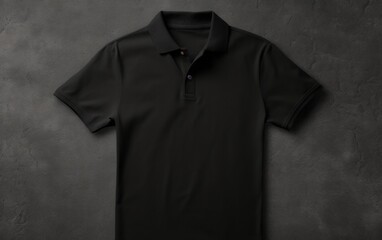 blank of black Polo Shirt Mockup,grey background