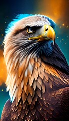 ultra detailed artistic photography of a beautiful eagle - obrazy, fototapety, plakaty