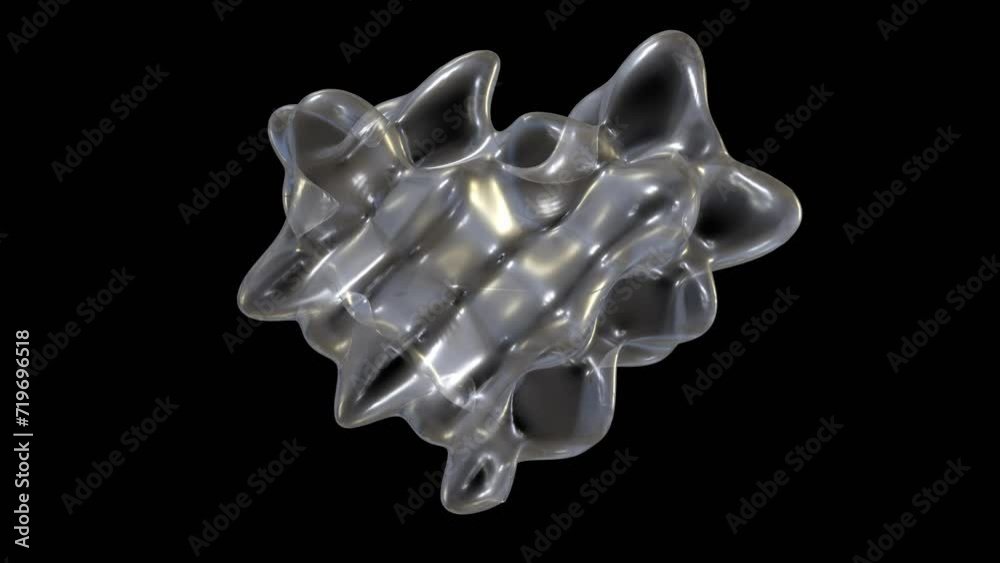Poster 3d light shape with rotation animation isolated on black background
