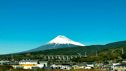 Scenic view of mount fuji in the distance