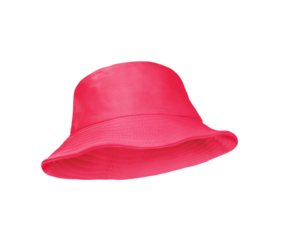 Red bucket hat PNG transparent
