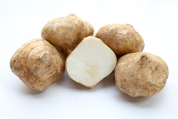 Fototapeta premium Mexican turnip or jicama or yam bean