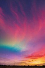A multicolored, full sky  
