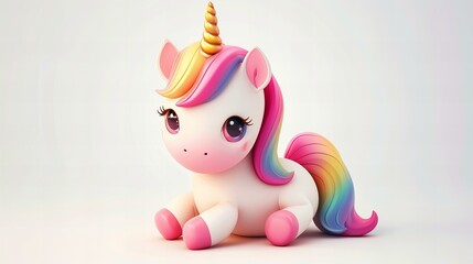 cute unicorn toy, isolated