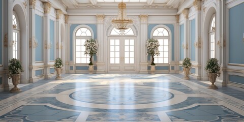 Obraz premium Classical style hall depicted in .