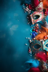 Fotobehang venetian carnival mask © MDQDigital