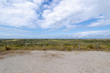 Summer landscape, The sand dune and marram beach grass, Viewpoint at Zuid-Kennemerland National...