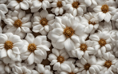 Fototapeta na wymiar White cotton flowers on white cotton fabric background
