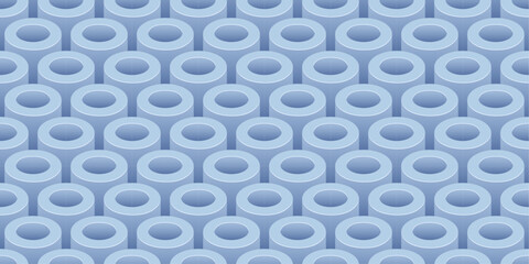 Circle 3D seamless pattern, illusion vector design, suitable for 3D wall painting and fabric