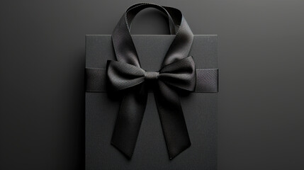 Black paper bags are holiday gift packs, Empty pack mock-ups, dark background