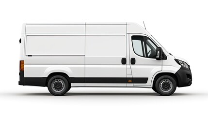Modern cargo van. Features such as the sliding door, windows and any unique design elements are highlighted.