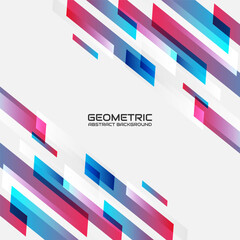 Colorful geometric abstract background overlap layer on bright space with diagonal shapes decoration. Minimalist graphic design element future style concept for banner, flyer, card, cover, or brochure