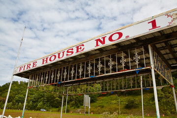 Abandoned Fire House No. 1 Amidst Greenery, Gatlinburg TN