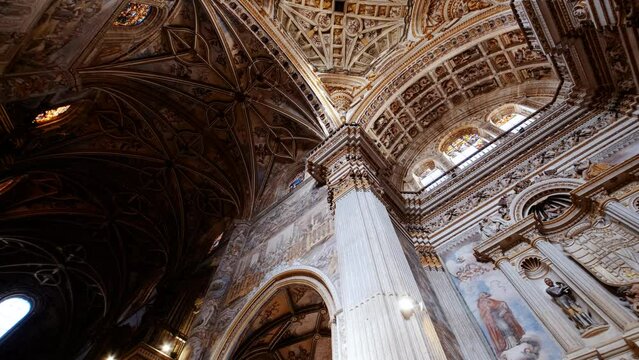 Renaissance church in Monasterio de San Jeronimo, Granada, Andalucia, Spain, stands as a testament to historical grandeur and religious artistry