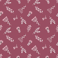 Line ethnic floral seamless summer flower pattern for fabrics and linens and wrapping paper and kids clothes print