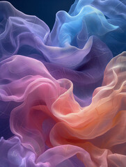 Pastel Flowing Fabric 003