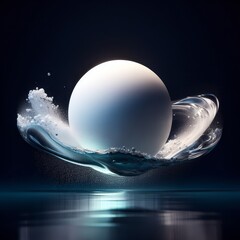 Bouncing White Ball - Water Play
