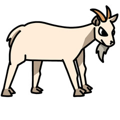 cute goat transparent background vector illustration