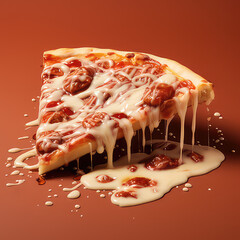 delicious pizza topped with cheese