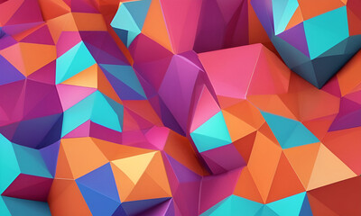 3d illustration Abstract low poly background