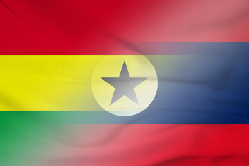 Ghana and Laos state flag international contract LAO GHA