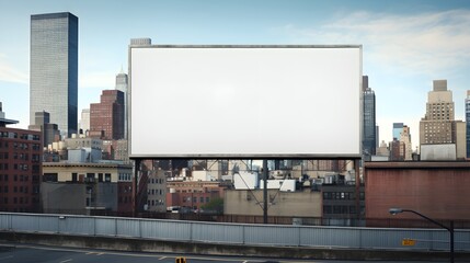 Fototapeta na wymiar blank billboard in the city