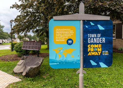 Gander, Newfoundland, Canada: Compassion Monument. A piece of steel girder from the World Trade Center commemorates lives lost during September 11 and the compassion of local people. 