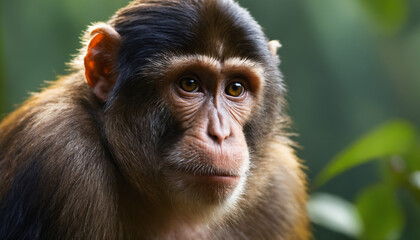 Fototapeta premium Cute Monkey Portrait in Jungle