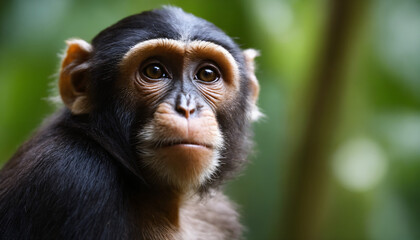 Cute Monkey Portrait in Jungle