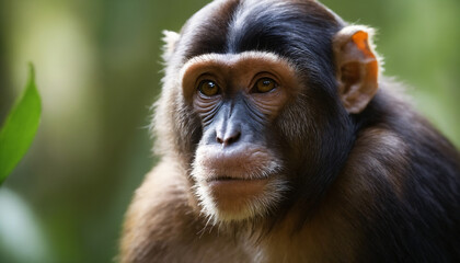 Cute Monkey Portrait in Jungle