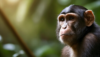 Cute Monkey Portrait in Jungle
