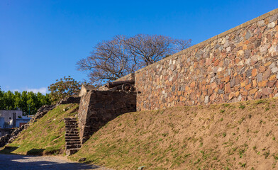 Fototapeta na wymiar Ruins of the walls of the historic Fort